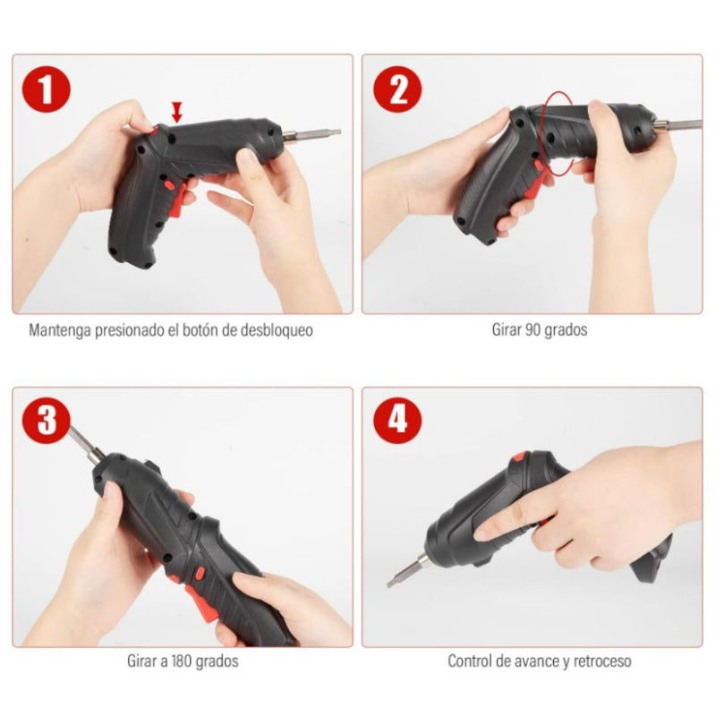 Destornillador Eléctrico PowerFix™ | Kit 47 en 1 para Bricolaje