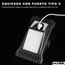 Luz LED Clip con Sensor y Carga Solar – Ilumina sin cables ni enchufes