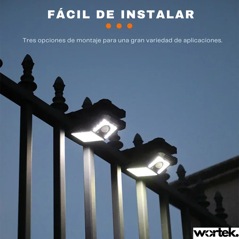 Luz LED Clip con Sensor y Carga Solar – Ilumina sin cables ni enchufes