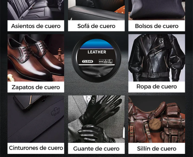 ✨ Kit Limpieza y Cuidado para Cuero - Limpia, Nutre y Protege en Profundidad Muebles, Asientos de Auto y Más 🚗💼