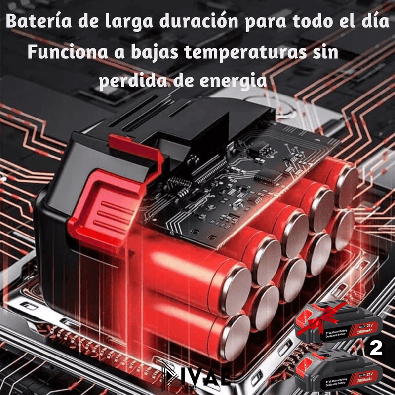TurboSoplador PRO™ 1500W | 2 Baterías + Maletín GRATIS