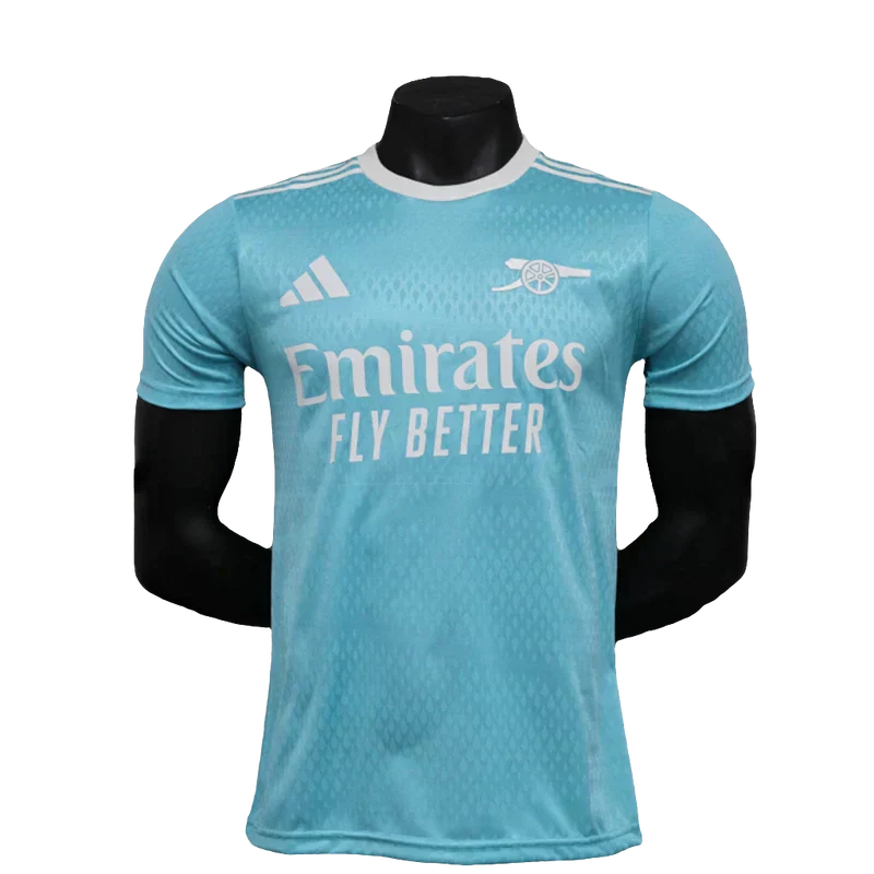 Camisa Arsenal 25/26 Pré-Jogo - Azul Celeste - Versão Jogador